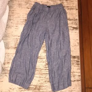 Tahari Linen Wide-Leg Pants